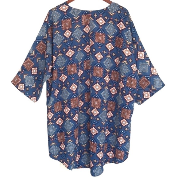 Lularoe Southwest Print Lindsay Kimono Duster Open Top Cardigan - Picture 4 of 8